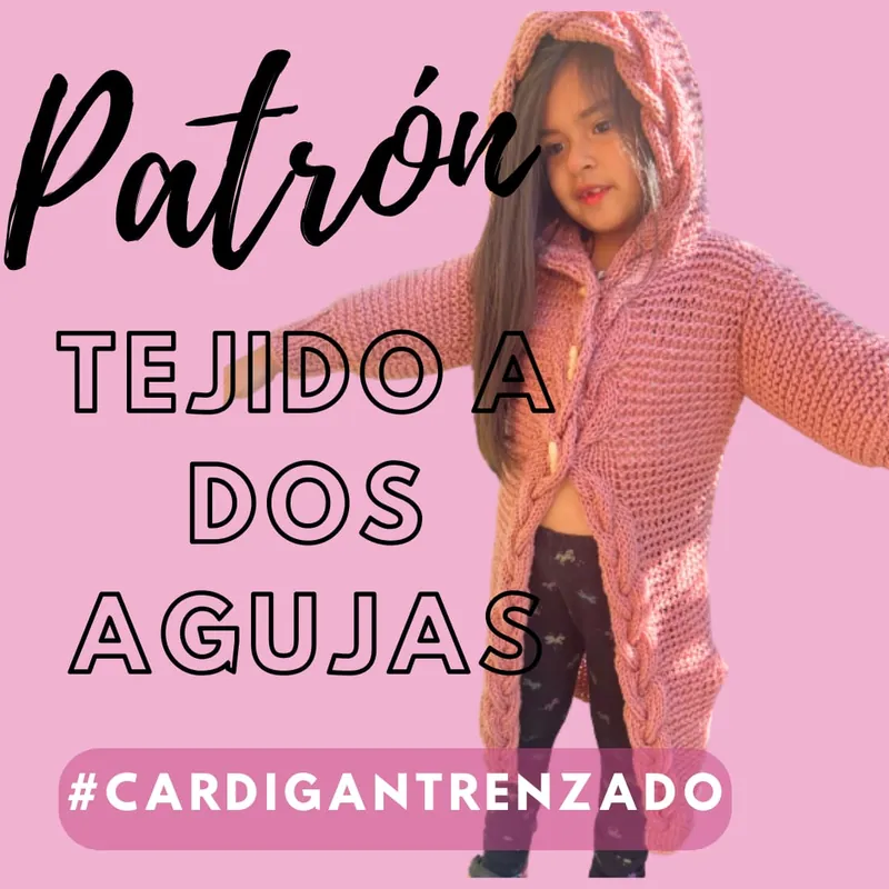 Patrón escrito: cárdigan trenzado