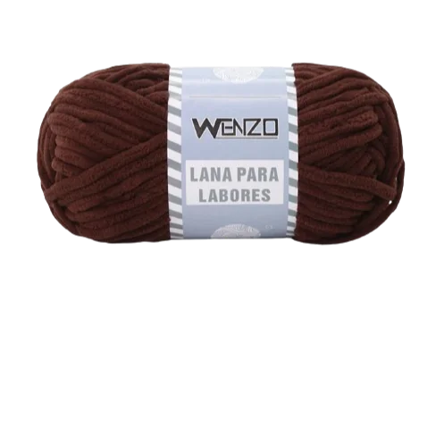 lana peluche color cafe moro