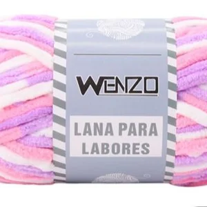 Lana peluche matizada rosa/lila